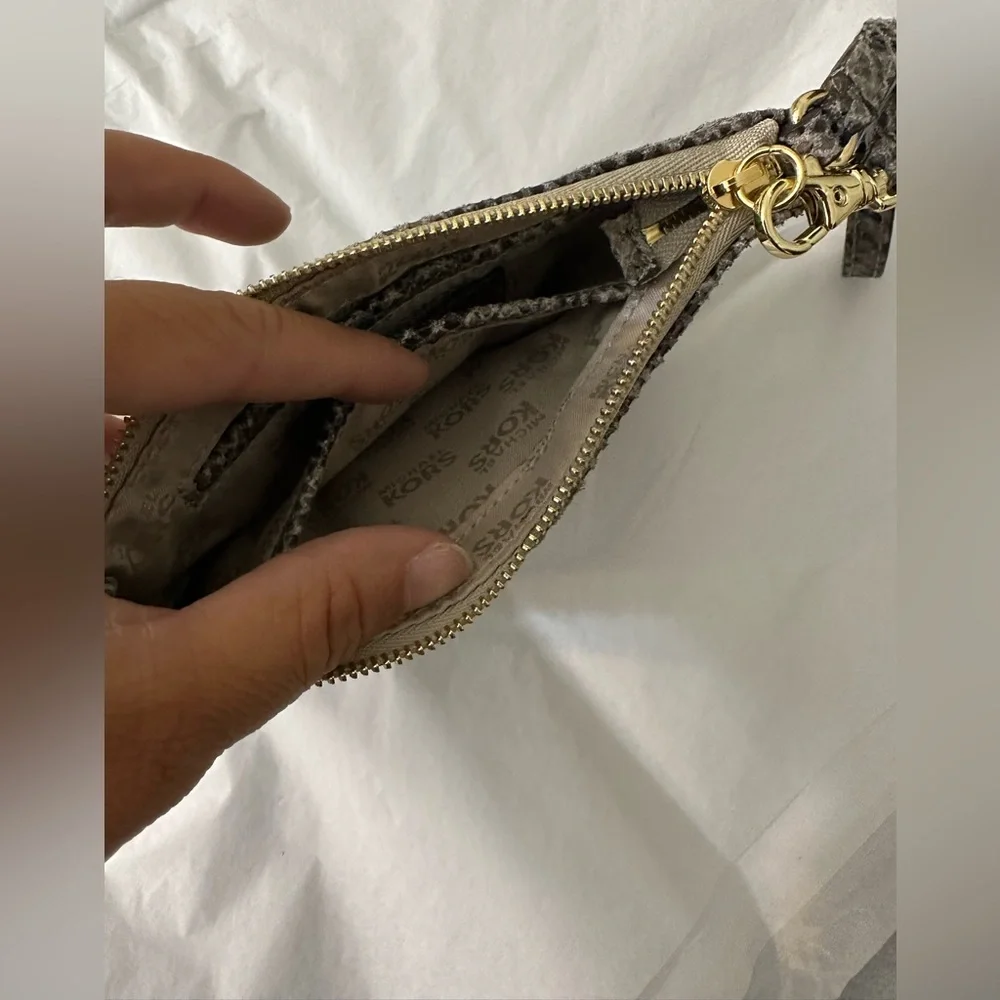 Michael Kors Mini Wristlet with Snakeskin Pattern - Picture 3 of 5
